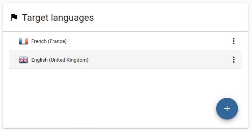 Target languages