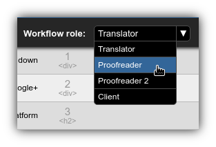 Workflow Role Dropdown