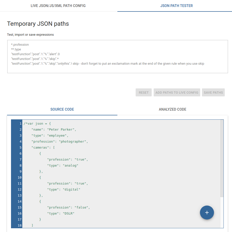 JSON Path Tester
