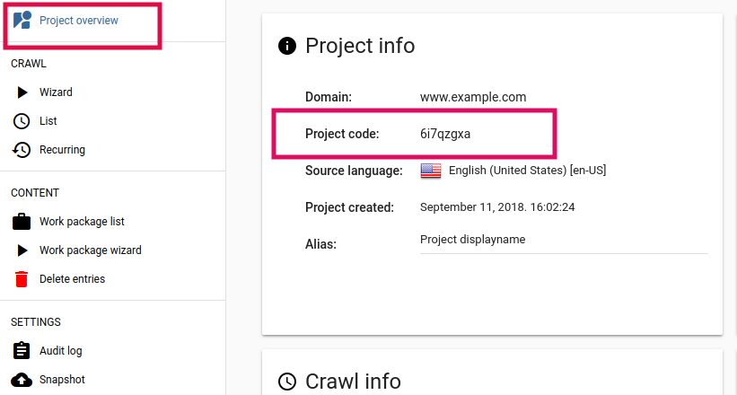 Project code